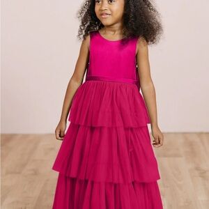Revelry Breely Satin + Tulle Dress 2T